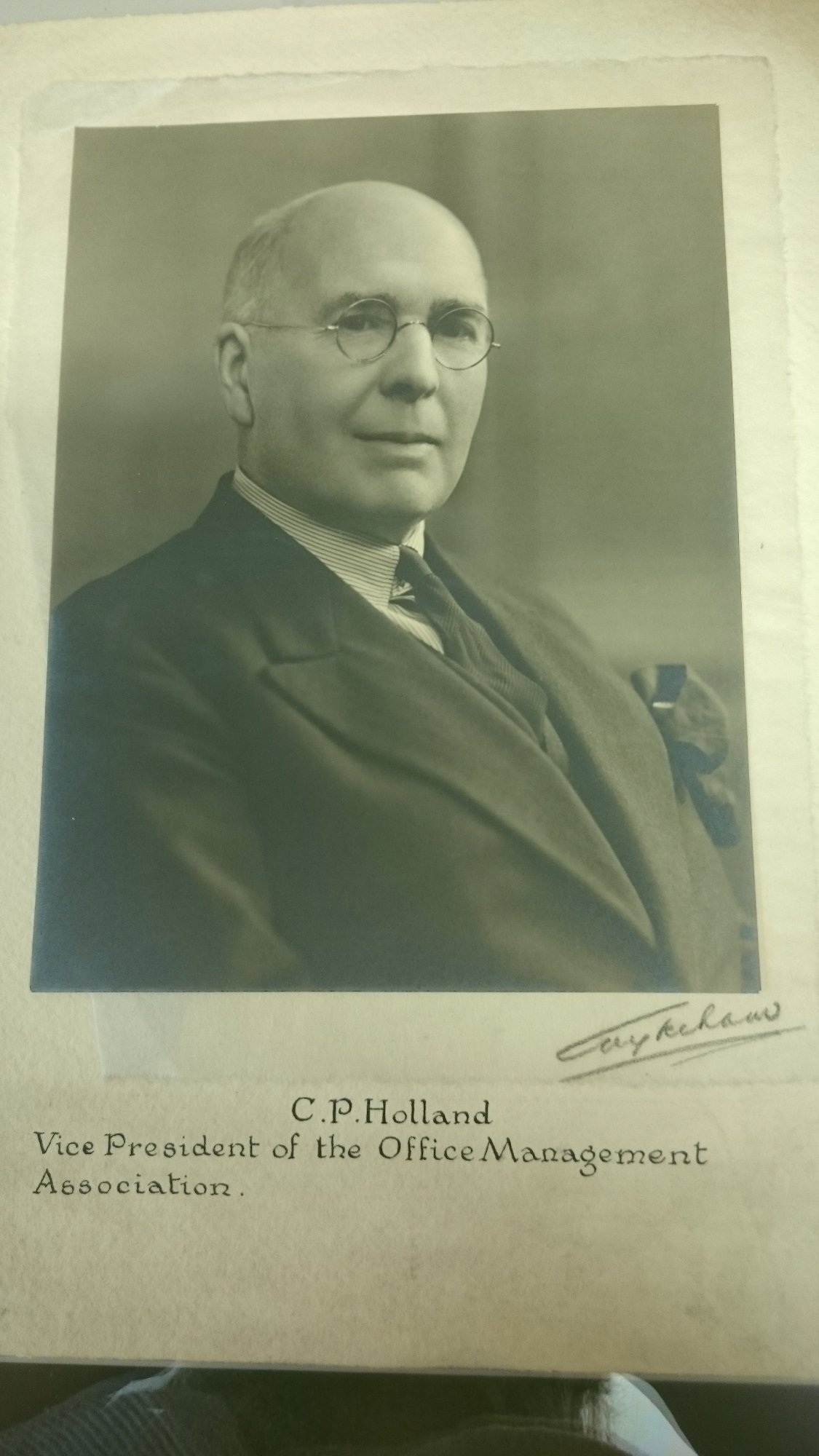 C.P. Holland, Vice President of the Office Management Association